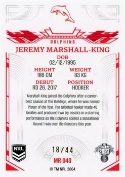 2023 NRL Traders Elite - Mojo Ruby #MR043 Jeremy Marshall-King Back